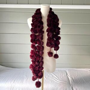 Unbranded Women's Burgundy and Red Scarf-wraps